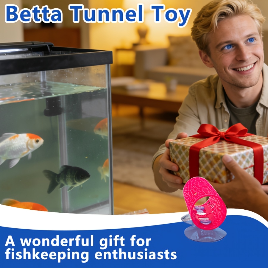 Aquarium Fish Beautiful - Betta Fish Hideaway Tunnel 1pc Plastic