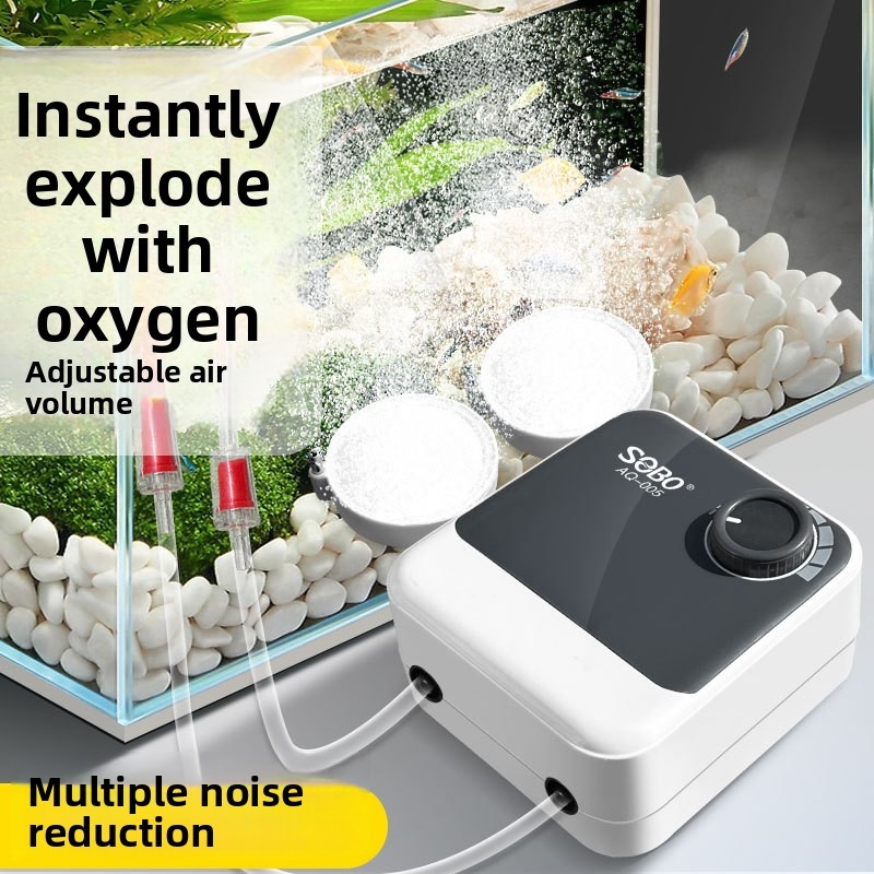 All Fish In Aquarium - Ultra Quiet Aquarium Oxygen Pump –
