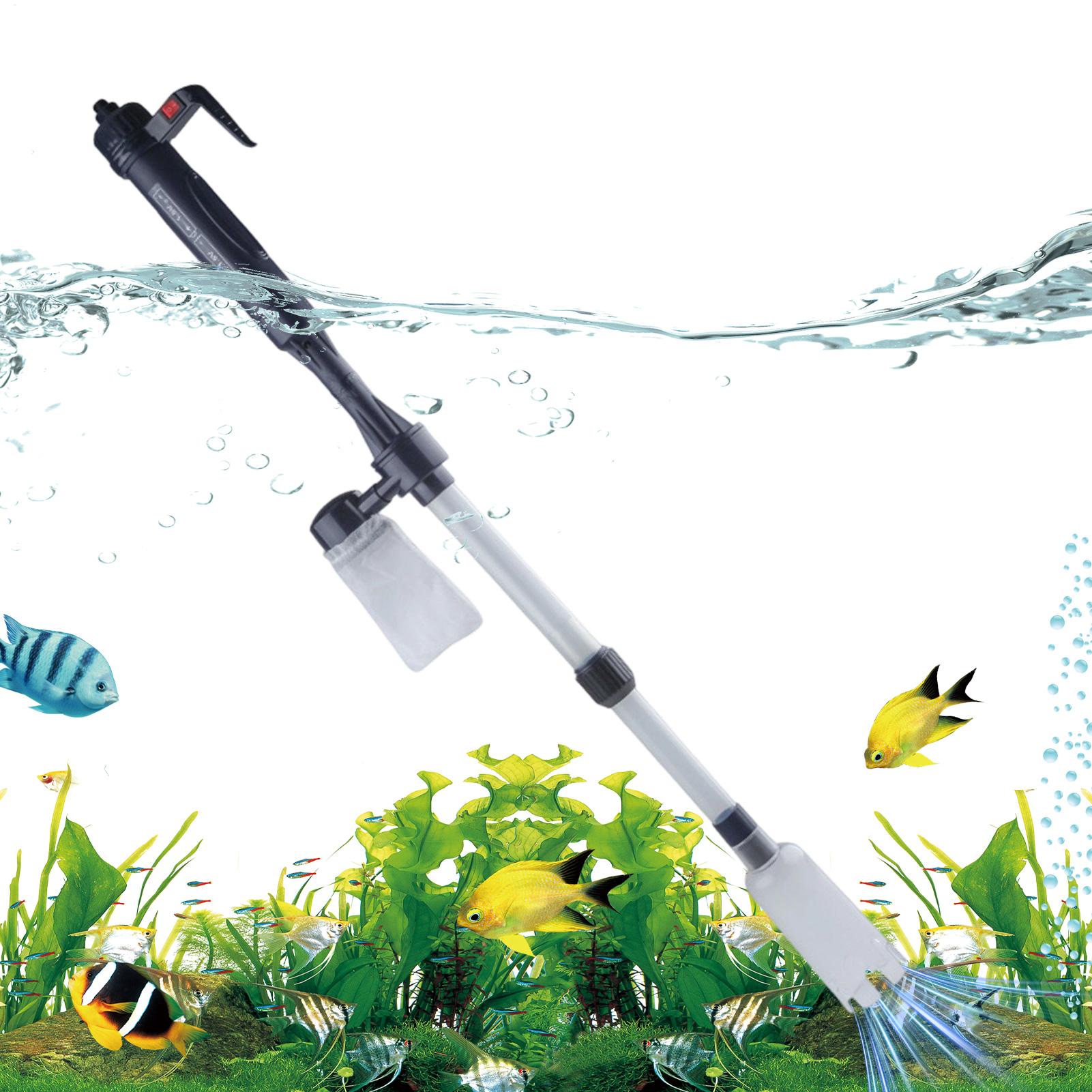Aquarium Fish Tank Cleaner - Aquarium Gravel Cleaner Telescopic Electric Adjustable