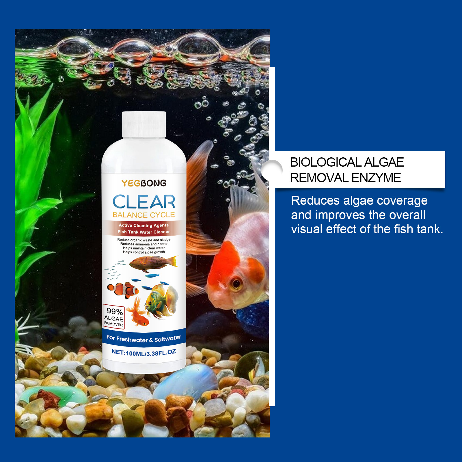 Aquarium Water Clarifier 100ml - Aquarium Fish Tank Cleaner recension och pris