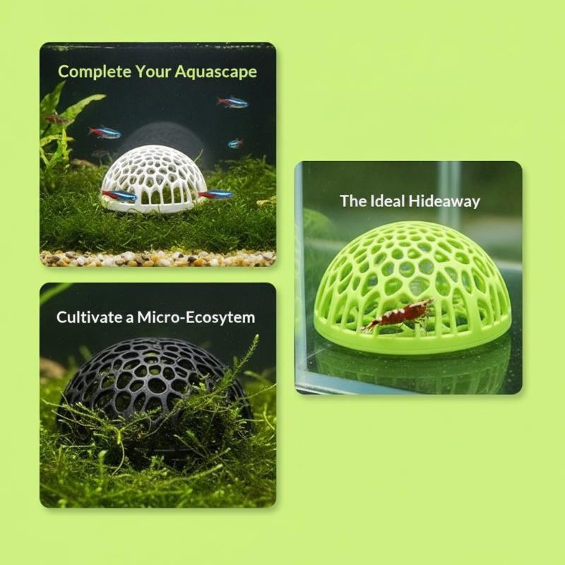 Aquarium shrimp house Cave Min - Aquarium Fish Hiding Spot recension och pris