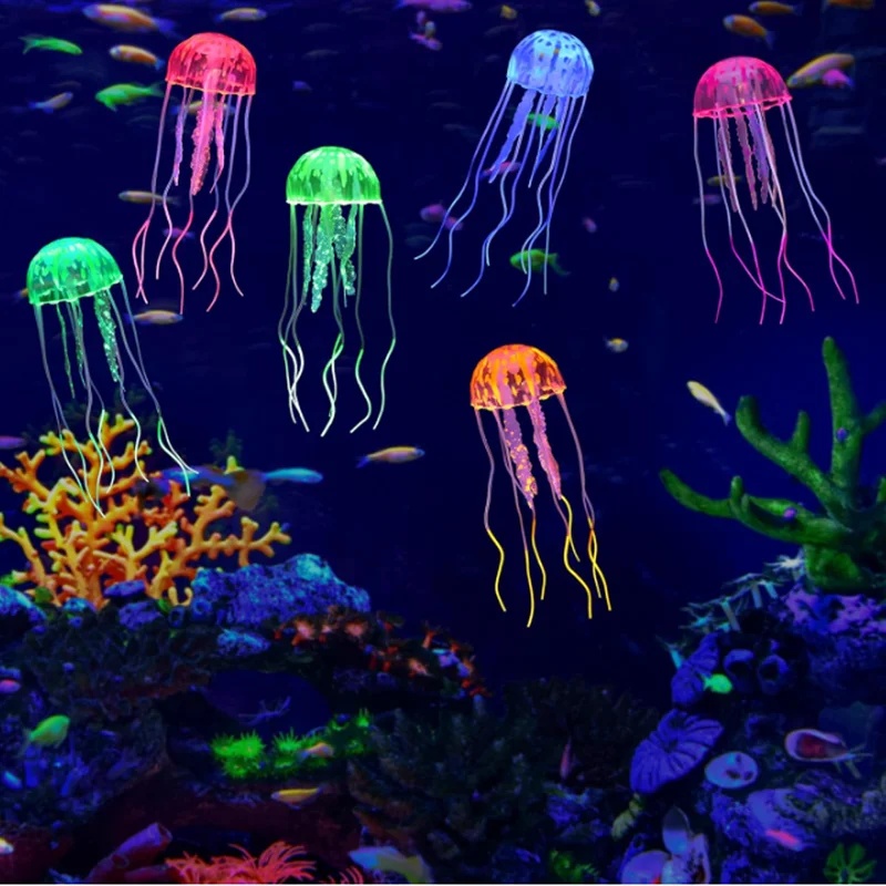 1/2Pcs Simulated Silicone Glow - All Fish In Aquarium recension och pris