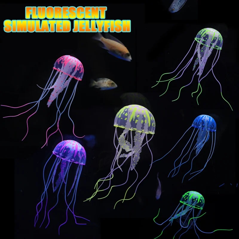1/2Pcs Simulated Silicone Glow - All Fish In Aquarium recension och pris