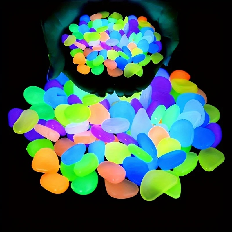 50-200pcs Glow in The Dark Peb - Aquarium Fish Bowl recension och pris