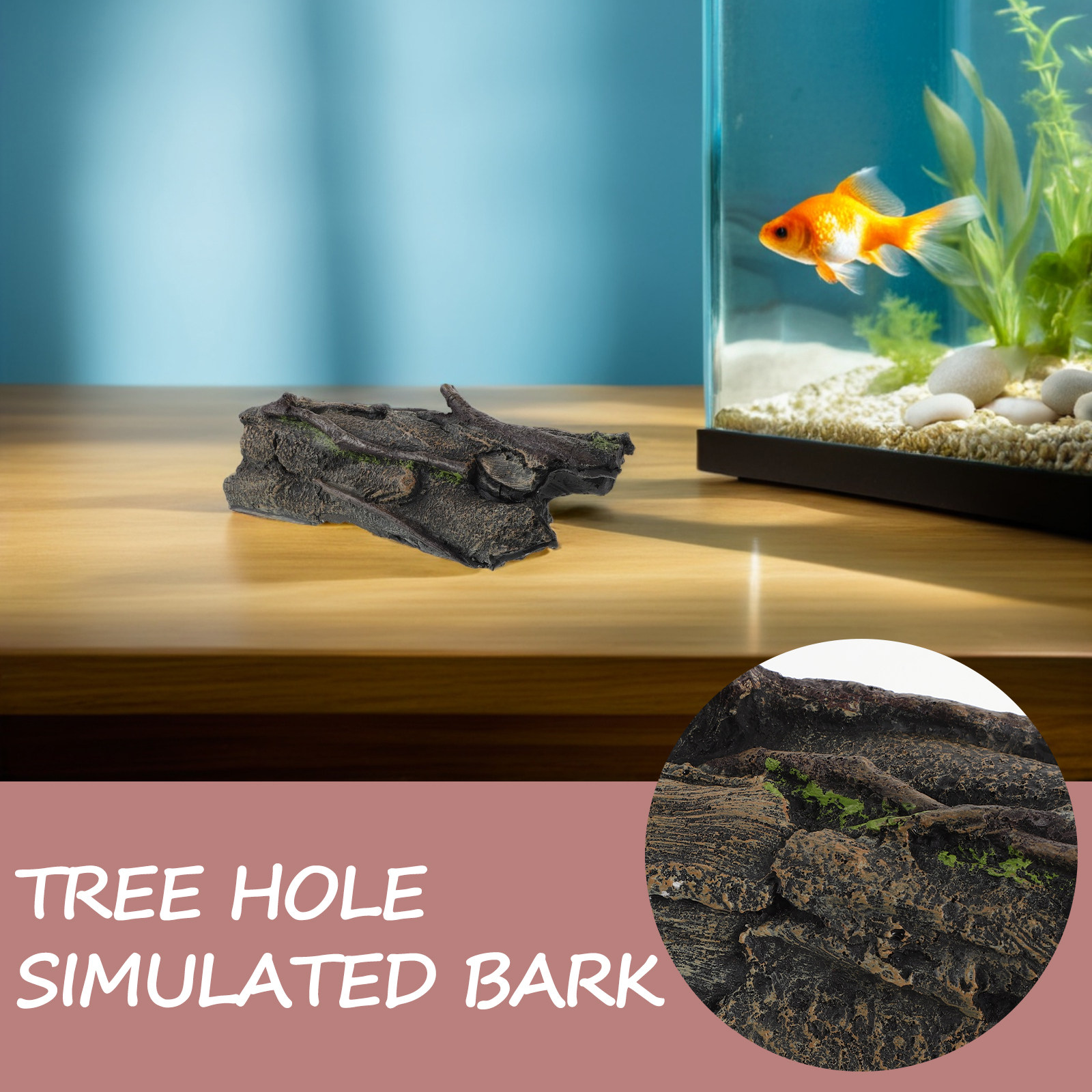 Resin Hollow Tree Trunk Aquari - Aquarium Fish Cave recension och pris