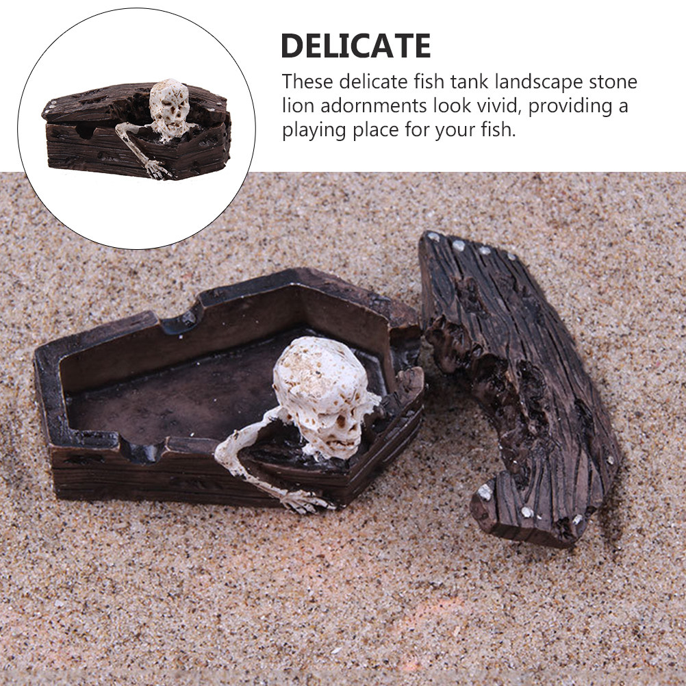 2Pcs Beautiful Resin Skull Cof - Aquarium Fish Beautiful recension och pris