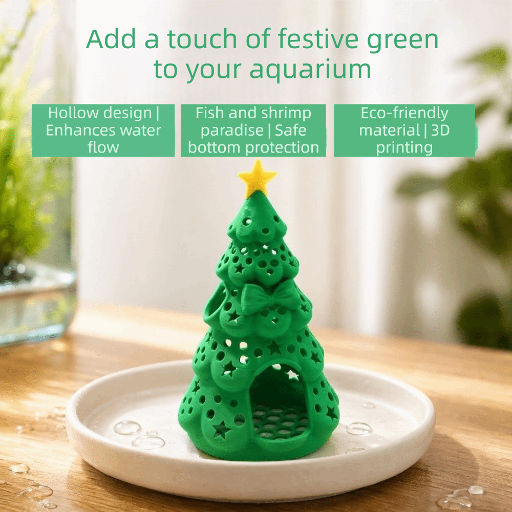 3D Printed Christmas Aquarium  - Aquarium Fish Hiding Spot recension och pris