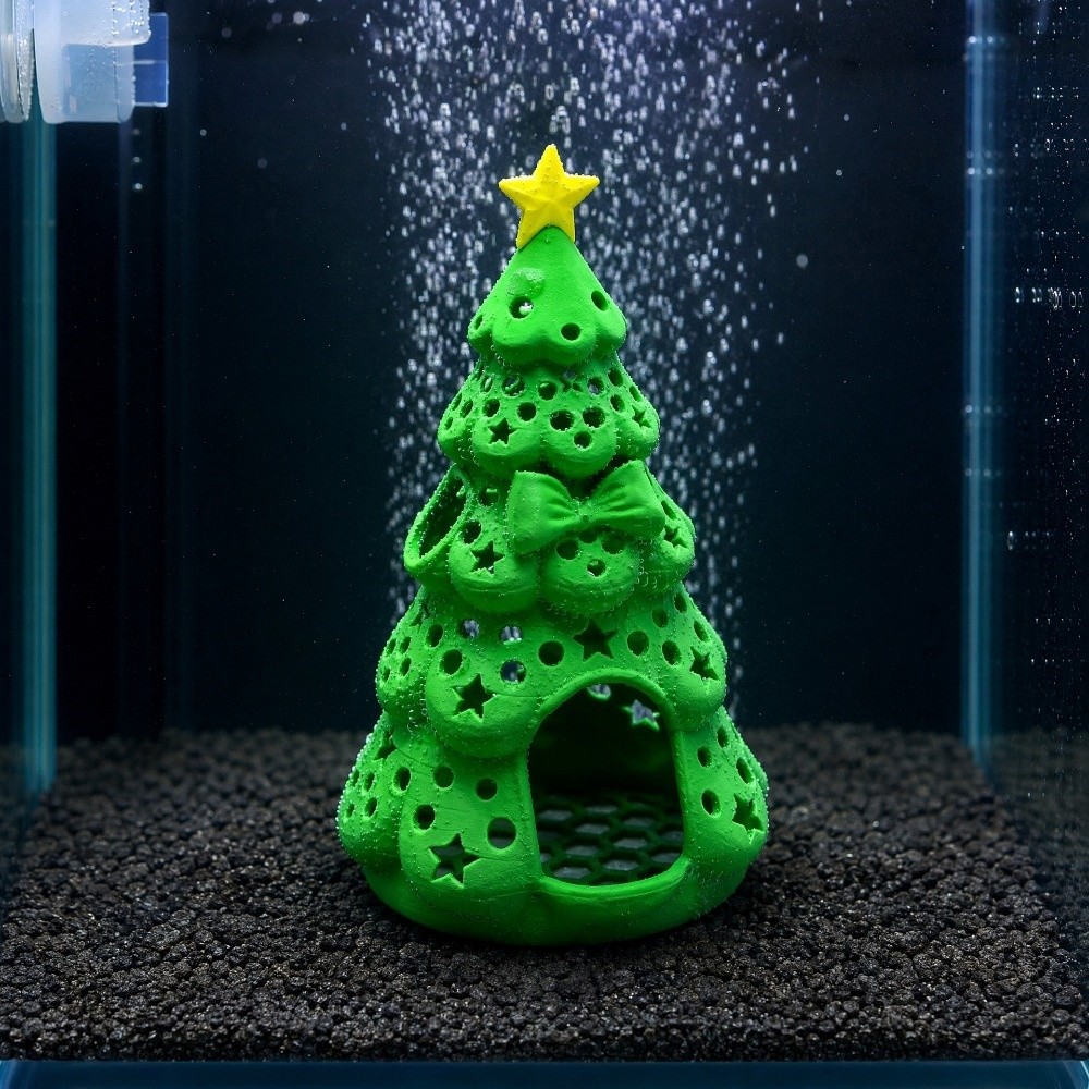 3D Printed Christmas Aquarium  - Aquarium Fish Hiding Spot recension och pris